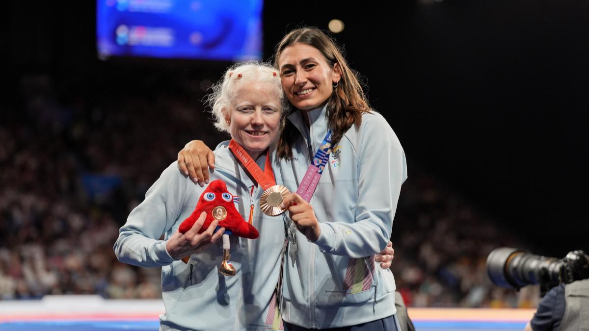 Marta Arce, medalla de bronce en la competición de judo 57 kg J2. Champ-de-Mars Arena. Juegos Paralímpicos París 2024.