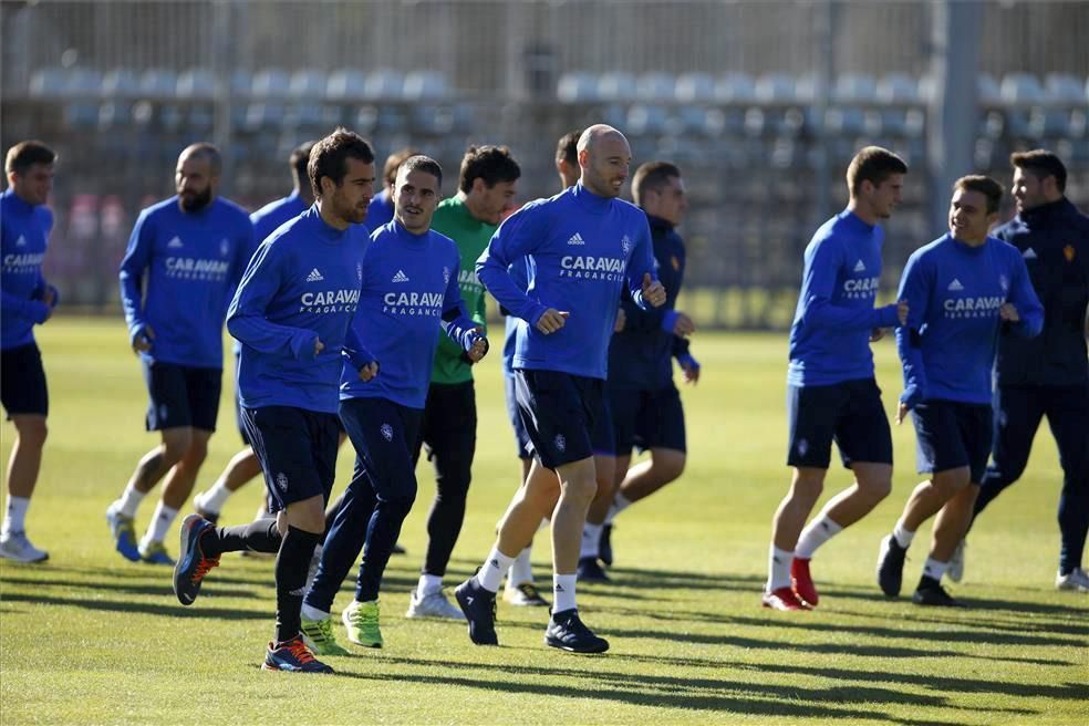 Sesión de entrenamiento del Real Zaragoza