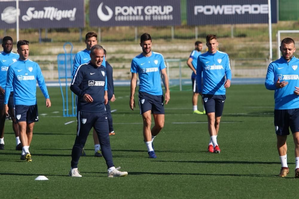 Entrenamiento del Málaga CF.