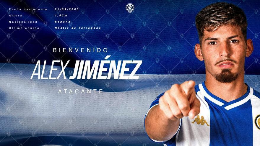 El joven delantero Álex Jiménez, primer fichaje del Hércules 2026-2027