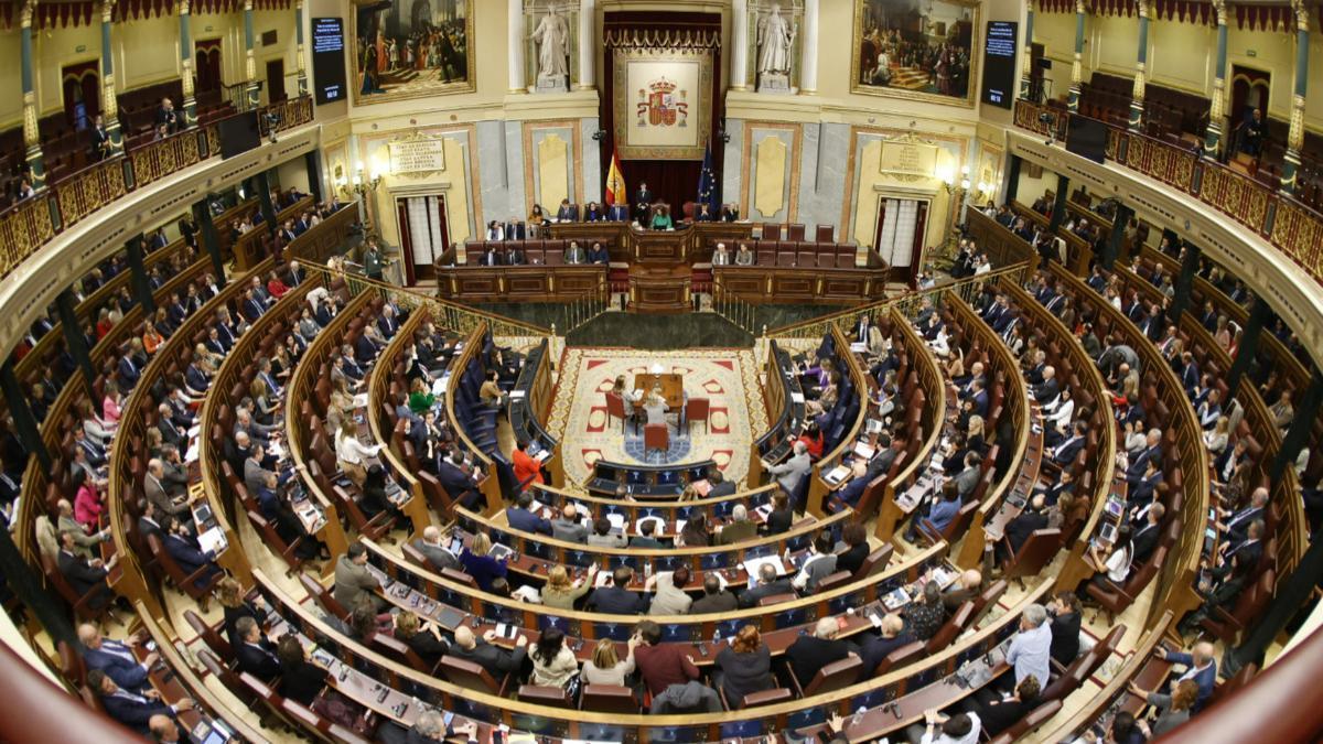 Vista general del Hemiciclo del Congreso de los Diputados.