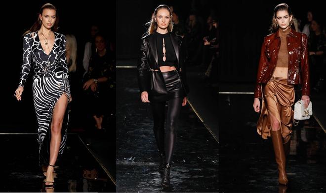 Irina Shayk, Candce Swanepoel y Kaia Gerber desfilan para Versace Pre Fall 2019