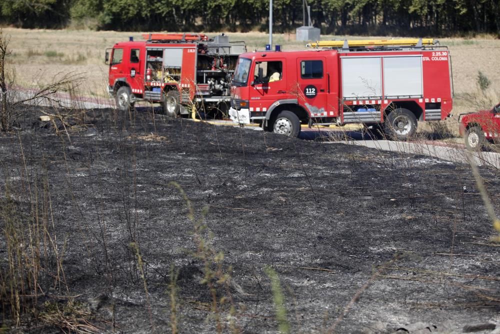 Incendi a al polígon industrial de Maçanet