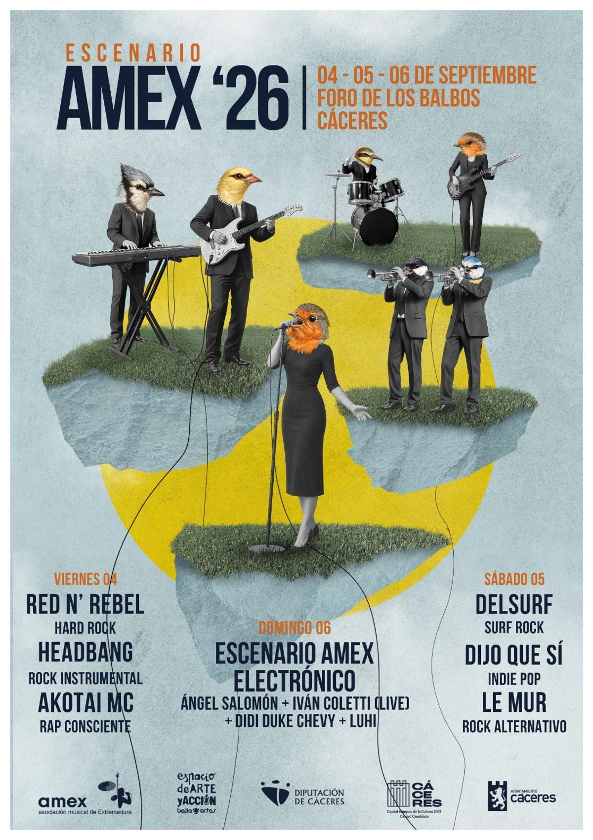Cartel oficial del evento en Cáceres.