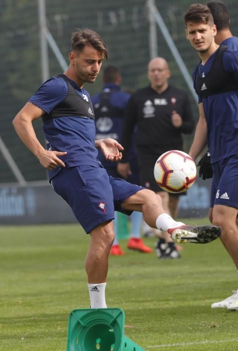 El Celta se ejercita en A Madroa pensando en el Espanyol