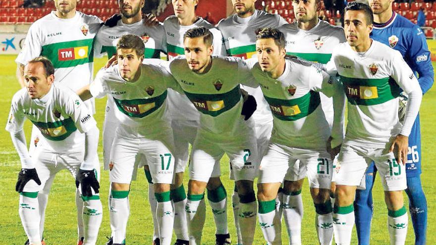 Once inicial que presentó el Elche el sábado en Miranda de Ebro con el estreno en Liga de Germán.