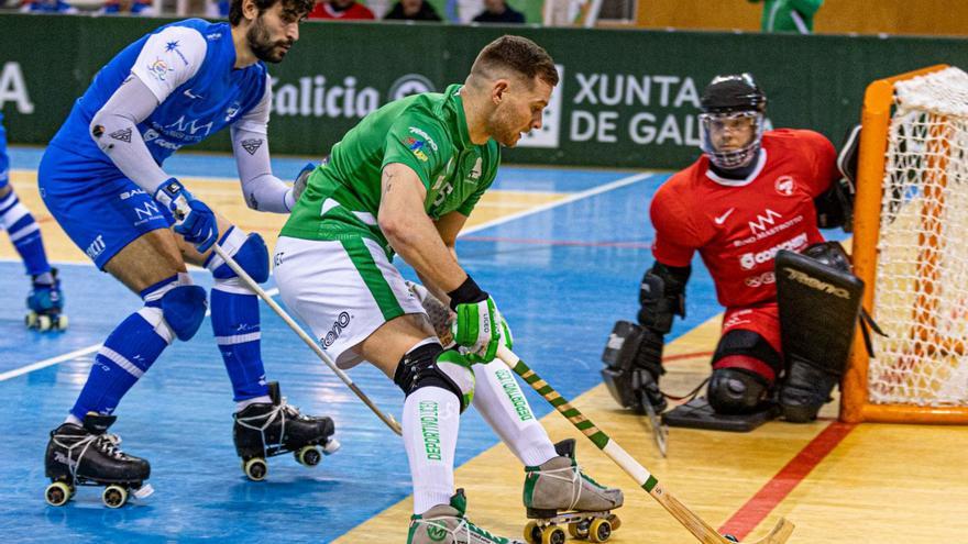 César Carballeira, en el encuentro de Champions contra el Trissino. | Germán Barreiros/Roller Agencia