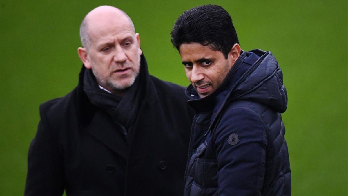 Antero Henrique junto a Nasser Al-Khelaïfi en su etapa como director deportivo del PSG