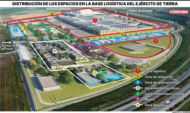La Base Logística del Ejército toma forma: así serán sus edificios