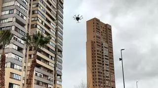 Benidorm se convierte de nuevo en escenario para probar el vuelo de los drones como transporte