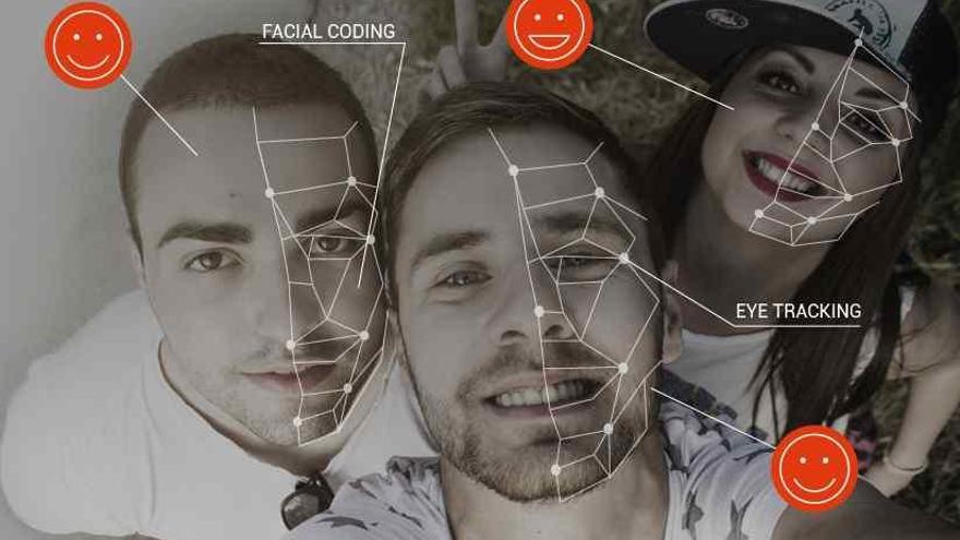 A través del ´eye tracking´ se hace un reconocimiento facial.