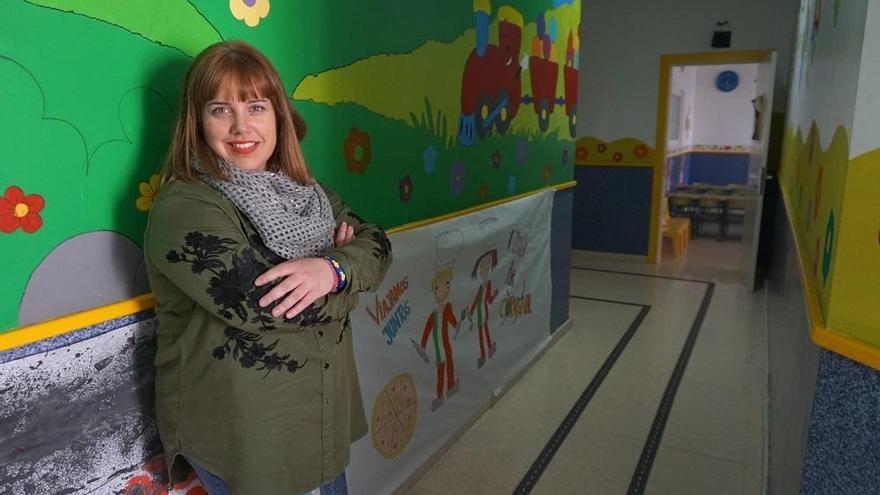 Laura Vela, en la escuela infantil Sagrada Familia de Ciudad Jardín.