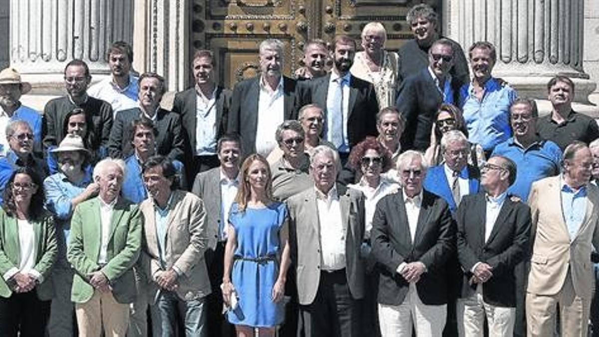 La presentación de Libres e Iguales, el pasado julio ante las puertas del Congreso de los Diputados.