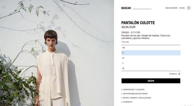 La nueva imagen de la web de Zara