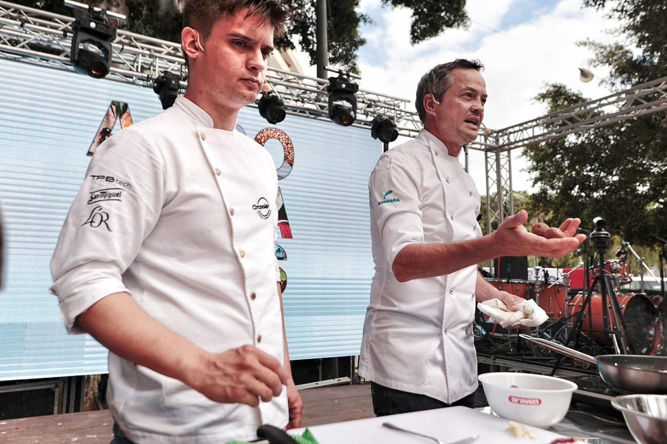 Demostración gastronómica del chef Javier Torres en la Feria Agrocanarias