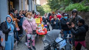Desahucio de una familia, en Barcelona.