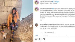 Pantallazo del Instagram de Raquel Sánchez Silva donde publicó la polémica fotografía.