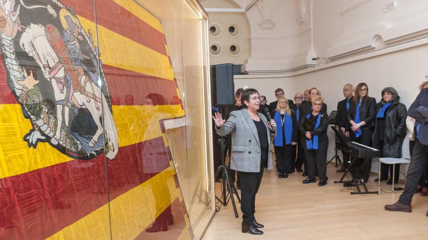 A primer terme la bandera de la Unió Catalanista