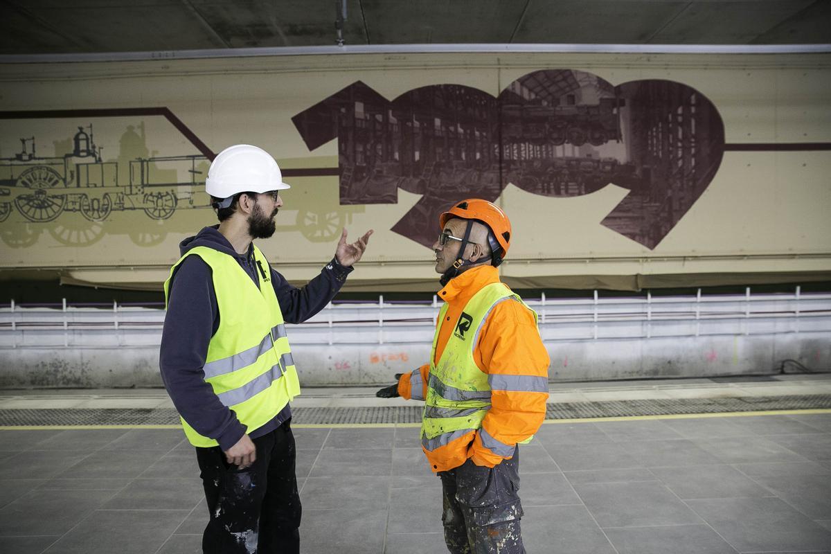 Estació de Sant Andreu: així és el mural ferroviari més gran de l’Estat