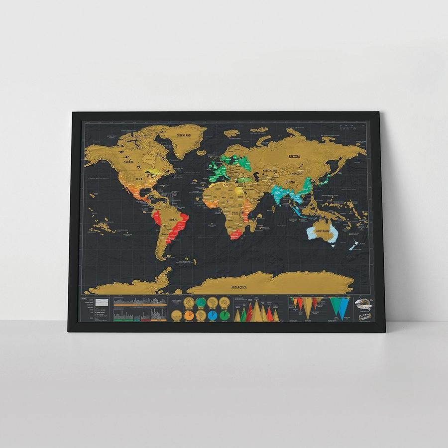 15 regalos originales: mapamundi para rascar