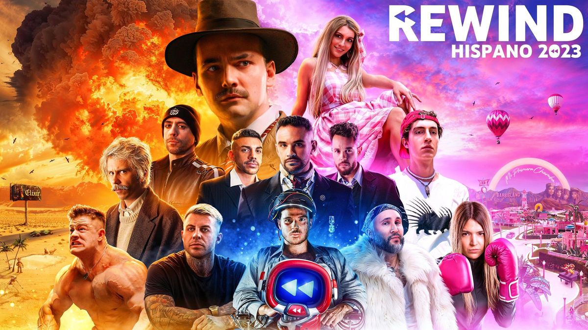 Cartel en YouTube del Rewind Hispano 2023.