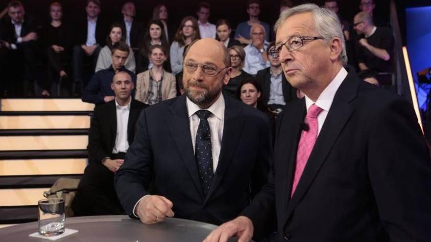 Schulz y Juncker coinciden en los grandes temas en un debate de la TV pública alemana
