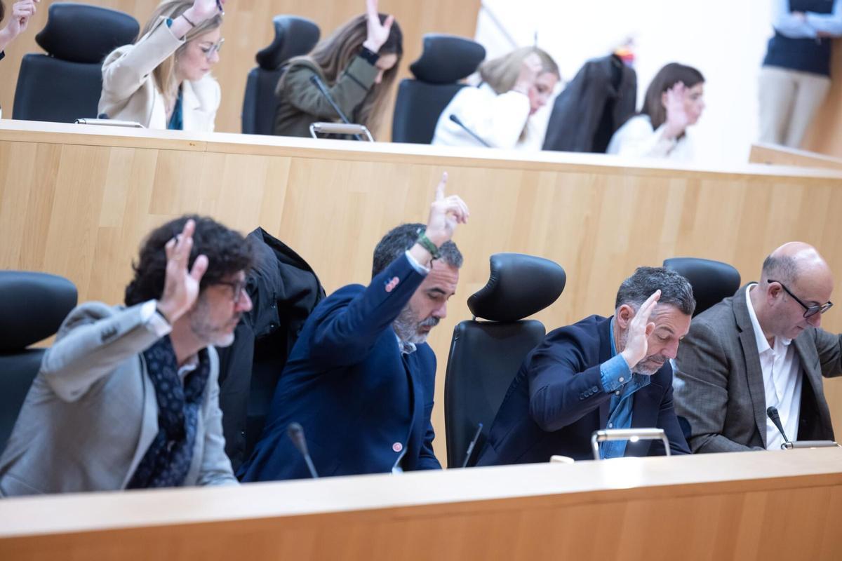 Votación en el Pleno de la Diputación de Málaga, imagen de archivo