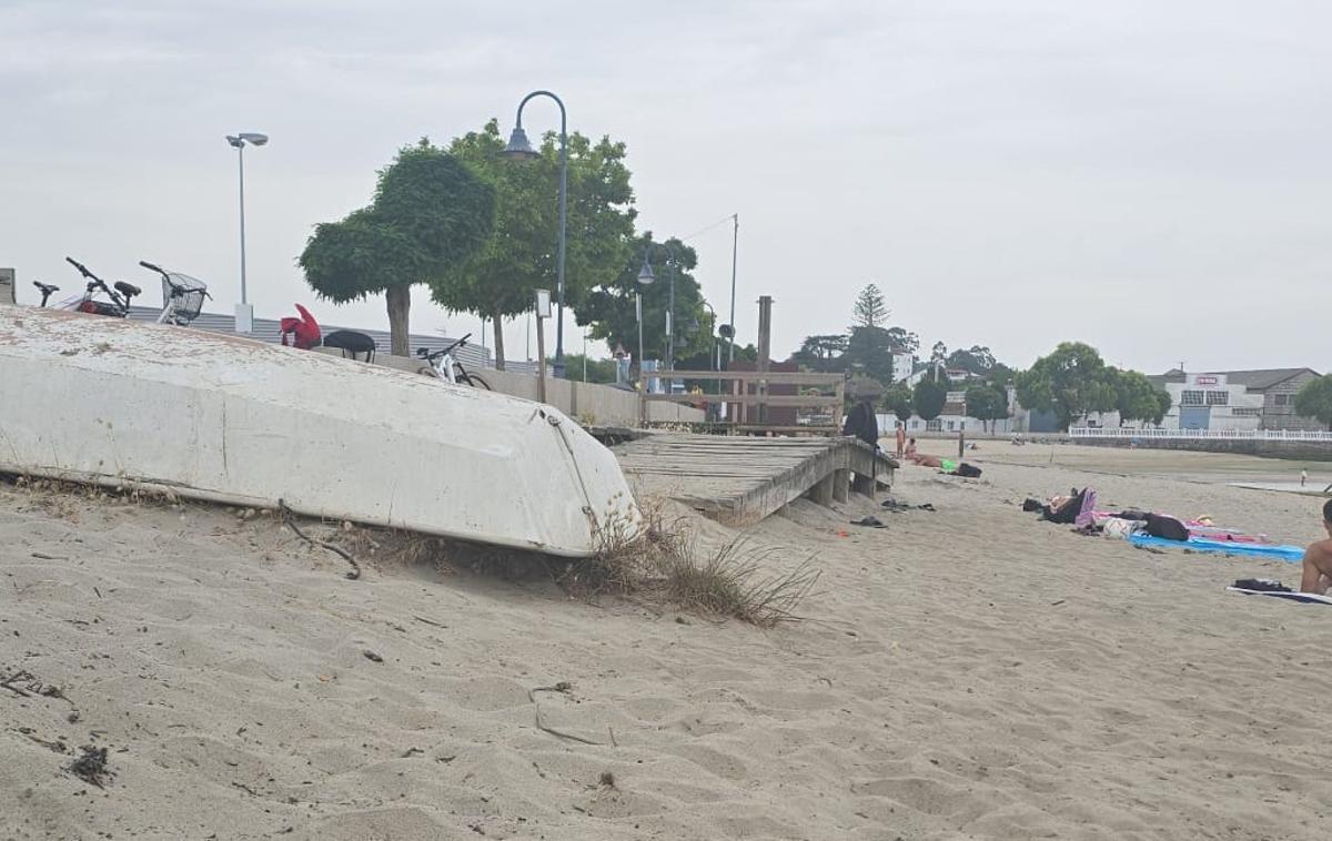 La playa de O Preguntoiro, esta tarde.