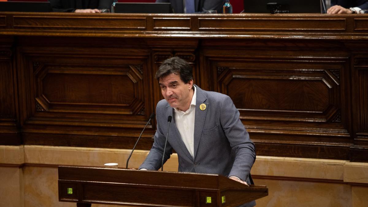 Sergi Sabrià, en una intervenció al Parlament de Catalunya