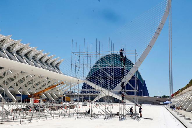 El Festival de les Arts inicia montaje en la Ciutat de les Arts y Ciències de València