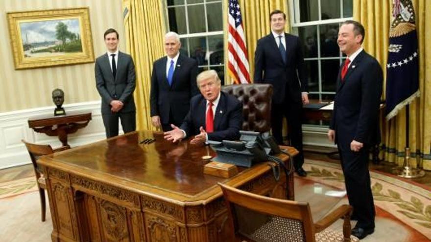 El president dels Estats Units d&#039;Amèrica, Donald Trump, ahir al Despatx Oval de la Casa Blanca.