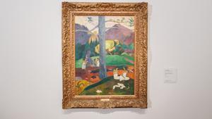 Archivo - La obra Mata Mua de Paul Gauguin, durante la firma del contrato de alquiler de la Colección Carmen Thyssen-Bornemisza, en el Museo Nacional Thyssen- Bornemisza.