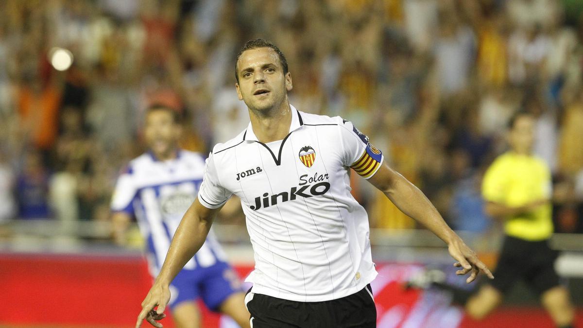 Roberto Soldado, en su etapa como jugador del Valencia CF