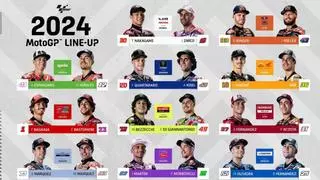 Parrilla MotoGP 2024: Todos los pilotos y equipos del Mundial