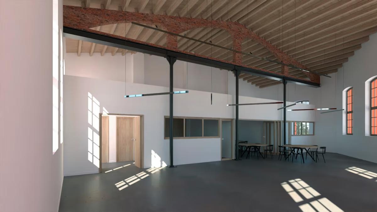 Un render de com quedaria l'interior de l'immoble-