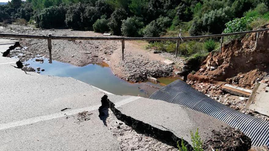 La riada causa daños en las carreteras por valor de 23 millones de euros