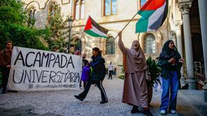 Protesta estudiantil a la Universitat  de Barcelona