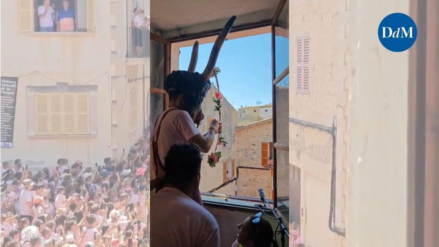 Un rayo impacta en una palmera en sa Vileta