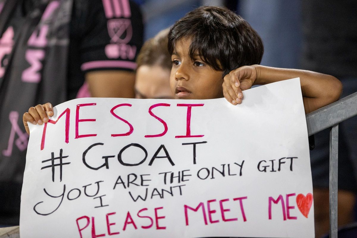 Un aficionado de Lionel Messi del Inter Miami