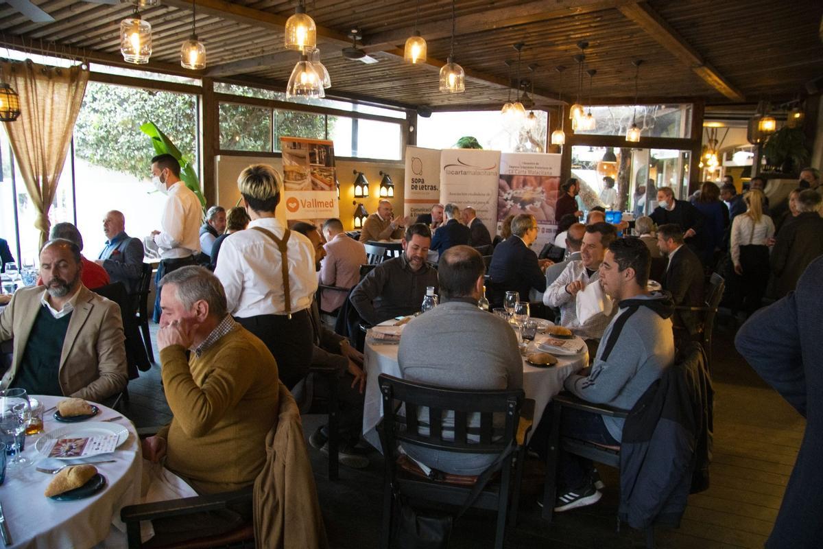 Un momento del encuentro organizado por la Carta Malacitana en el Asador Verum.