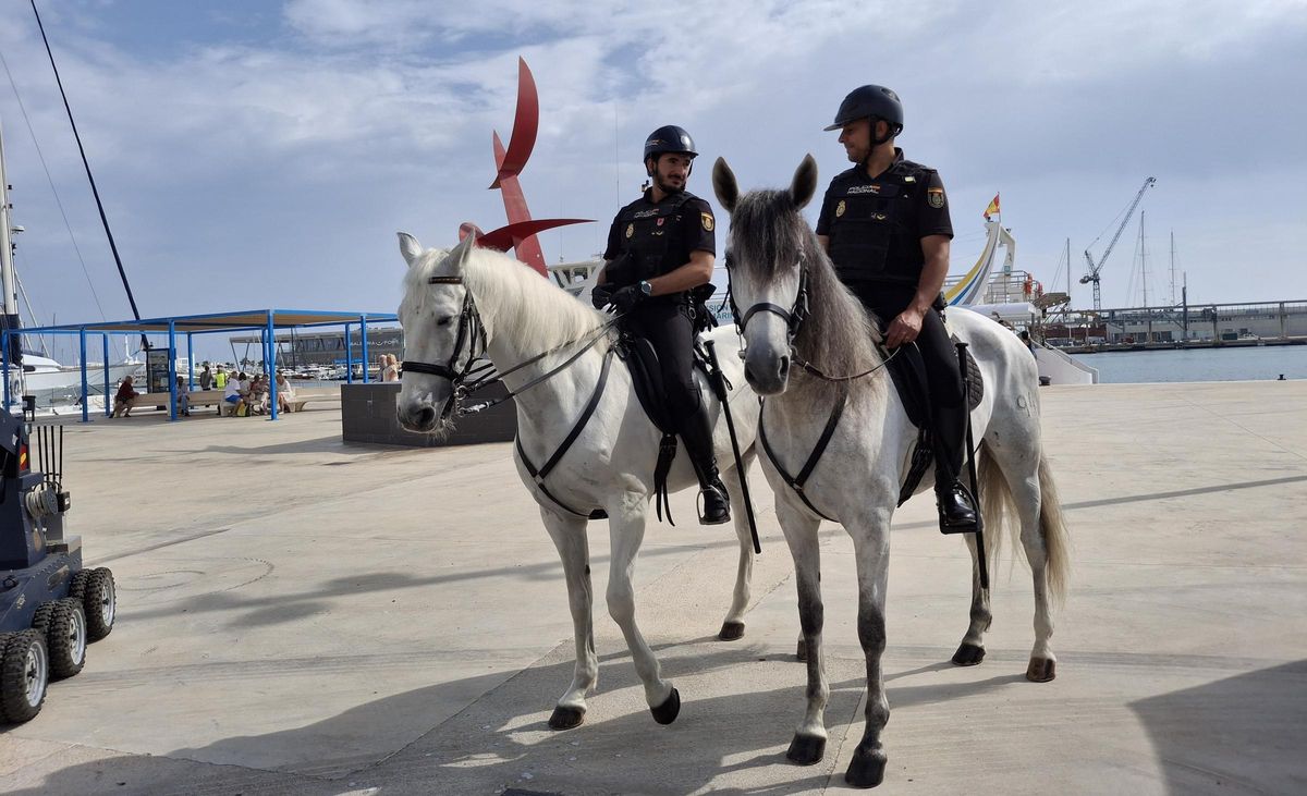 La unidad de caballería de la Policía Nacional
