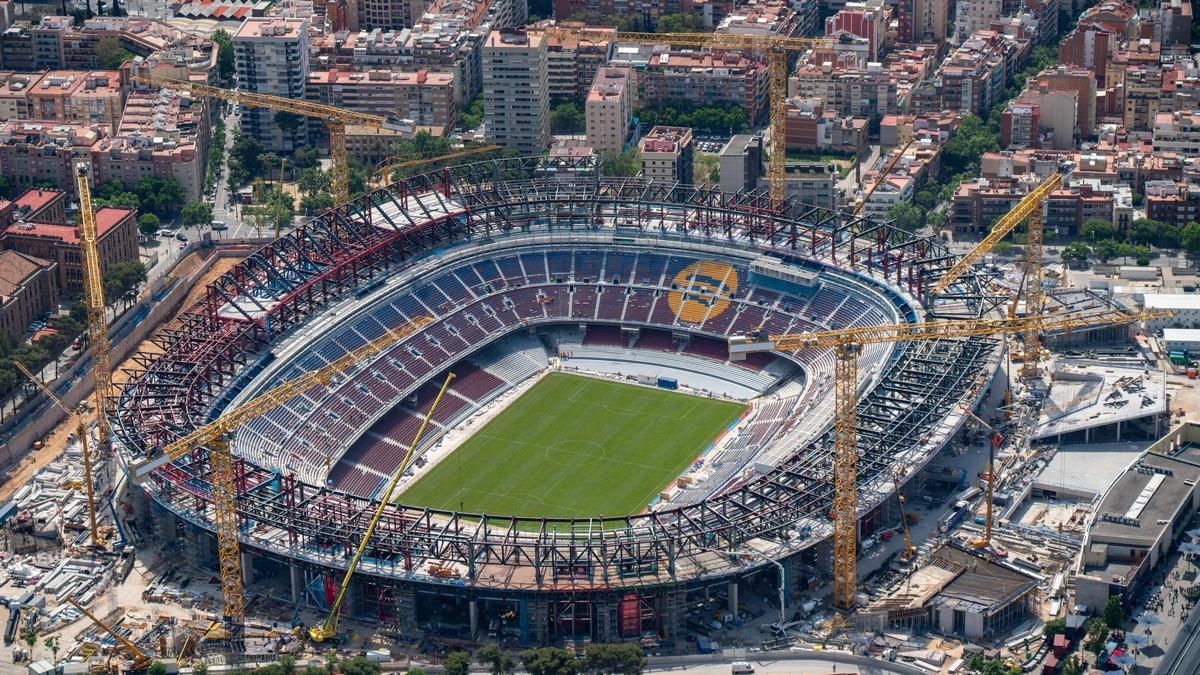 Una imagen aérea del nuevo Sportify Camp Nou. Una imagen aérea del nuevo Sportify Camp Nou.