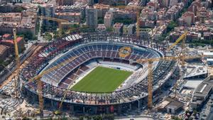 Una imagen aérea del nuevo Sportify Camp Nou.