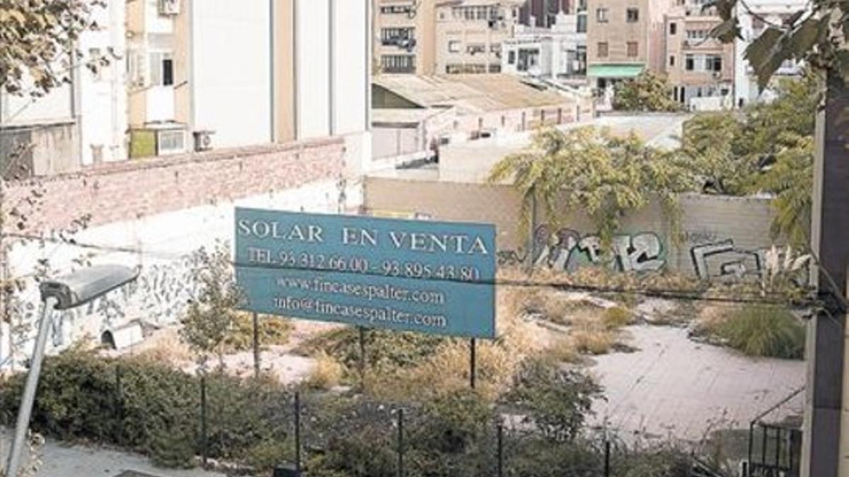 El descampado que acoge a una colonia de gatos en Poblenou.