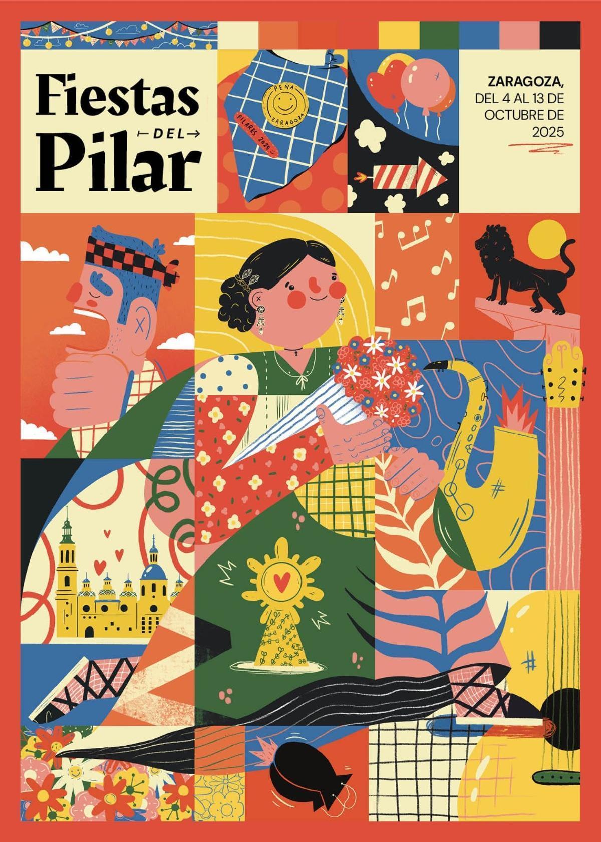 Cartel de las Fiestas del Pilar 2025.