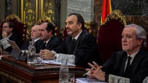 El juez Manuel Marchena, presidiendo el Tribunal Supremo durante el juicio al procés.