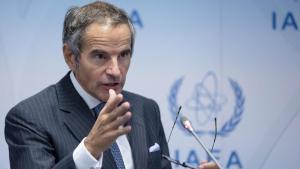 El director general del Organismo Internacional de la Energía Atómica (OIEA), Rafael Grossi, este lunes en Viena.