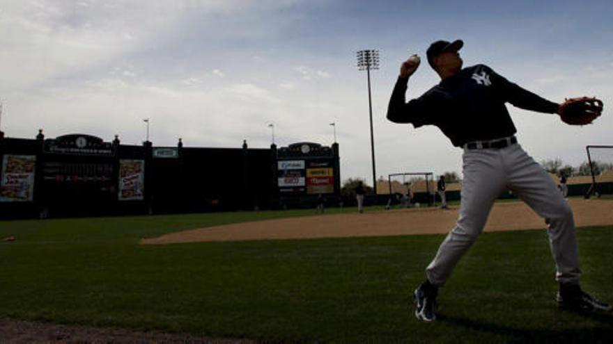 Un jugador de béisbol.