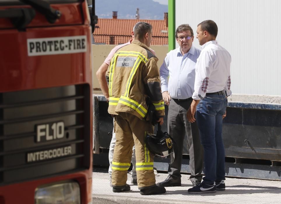 Incendio en la avenida del aeropuerto