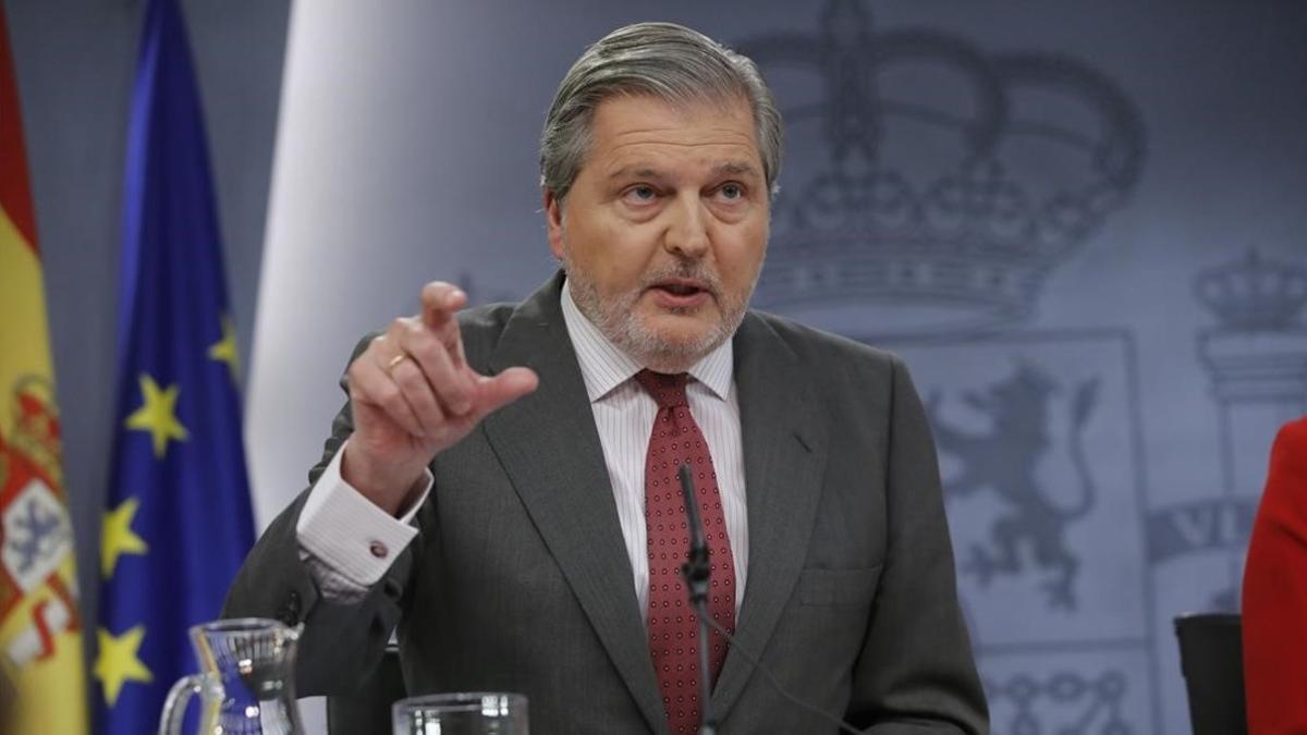 El portavoz del Gobierno, Íñigo Méndez de Vigo, en rueda de prensa.